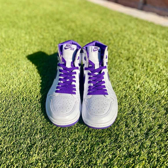 Jordan Women's Athletic Shoes - White and Purple - Picture 2 of 8